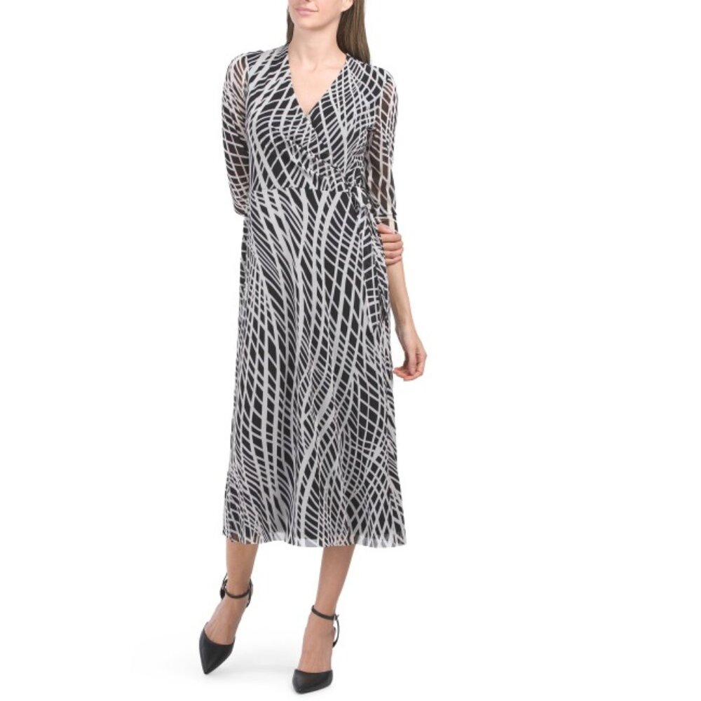 ANNE KLEIN  Riley Midi Wrap Dress.  Size M